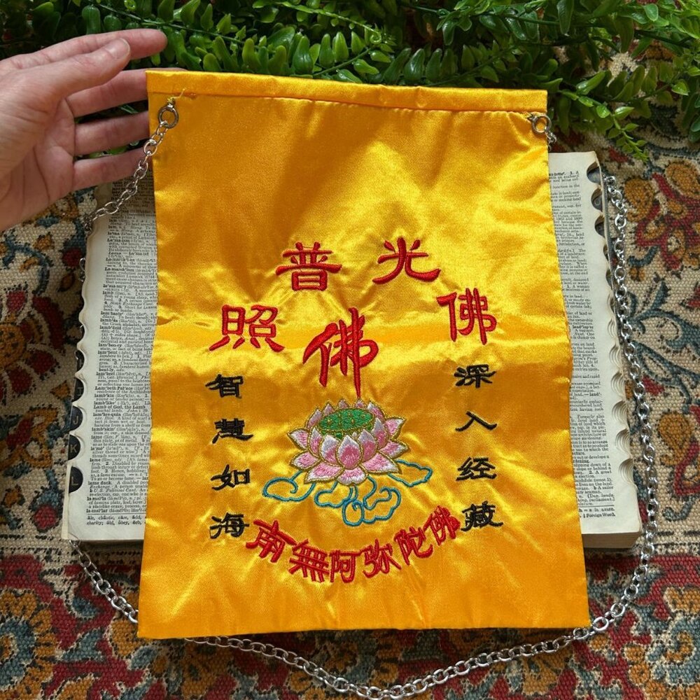Buddhist Lotus Crossbody Bag